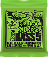 Ernie Ball 2836 струны для 5-струнной бас-гитары Nickel Bass Reguilar Slinky 5 (45-65-80-100-130)