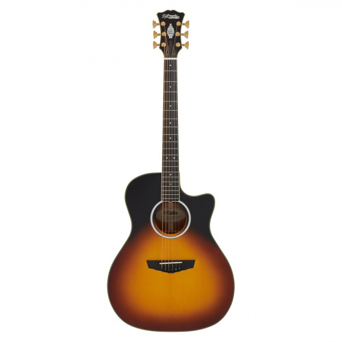 D'Angelico Excel Gramercy Vintage Sunset электроакустическая гитара с чехлом, цвет санберст