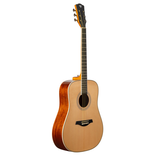 ROCKDALE Aurora D7 NAT Gloss Акустическая гитара Форма корпуса Dreadnought. Цвет натуральный. Глянцевое покрытие. Верхняя дека из ели. Нижняя дека и о фото 2