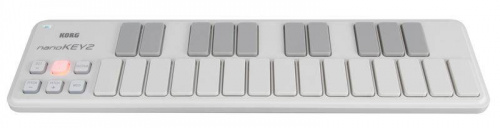 KORG NANOKEY2-WH портативный USB-MIDI-контроллер, 25 чувствительных к нажатию клавиш, кнопки изменения высоты тона, модуляции, сустейна и транспониров фото 3