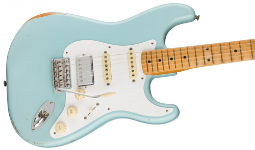 FENDER VINTERA '50s Stratocaster HSS ROADWORN MN Sonic Blue электрогитара, цвет голубой, чехол в комплекте фото 3