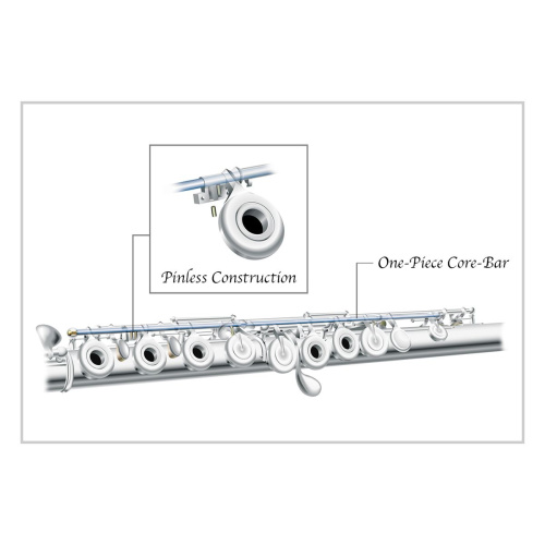 Pearl Flute Quantz PF-F665RBE флейта, не в линию, с резонаторами, Ми-мех, Си колено, головка с фото 7