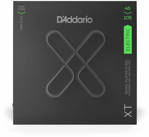D'ADDARIO XTB45105 SET BASS XT NKL 45-105 LONG струны с покрытием XT для бас-гитары, 45-105 фото 3
