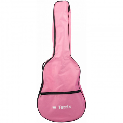 TERRIS TGB-A-01PNK чехол для акустической гитары, без утепления, 2 наплечных ремня, цвет розовый