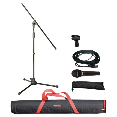 Superlux MSKA-P набор: микрофон ECOA с чехлом и держателем, стойка MS108 с чехлом, кабель XLR-джек