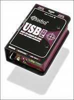 Radial USB-Pro директ-бокс для ноутбука, вход USB, ЦАП 24/96 кГц, выход 2 XLR, выход на наушники