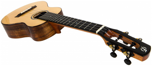 FLIGHT VOYAGER CONCERT EQ-A укулеле концерт с активным звукоснимателем,ALL SOLID ель/акация, чехол фото 8