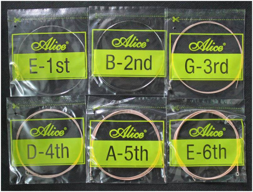 Alice A206-SL Струны для акустической гитары phosphor bronze, Super light tension, 11-52 фото 2