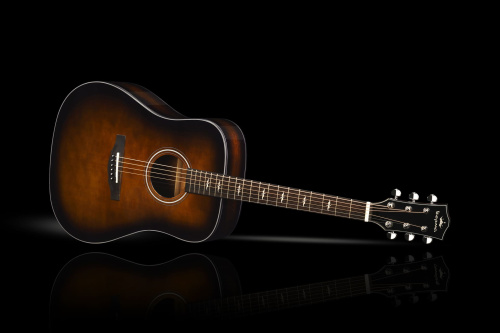 KEPMA F1-D Cherry Sunburst акустическая гитара, цвет вишневый санберст, в комплекте чехол фото 10