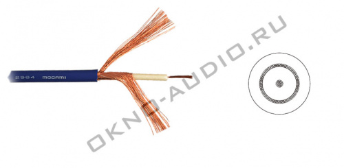 Mogami 2964-06 инструментальный/COAX кабель 75 Om, 4,8 мм синий