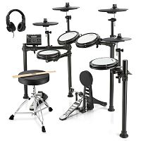 DONNER DED-200 Electric Drum Set 5 Drums 4 Cymbals электронная ударная установка (5 пэдов барабанов, 4 пэда тарелок, стул для ба