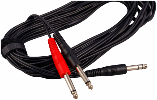 Stands&Cables YC-009-7 кабель распаянный Jack 6,3мм стерео 2xJack 6.3 мм. моно, длина 7 м. фото 2