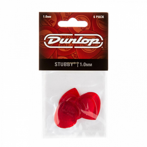 Dunlop Stubby Jazz 474P100 6Pack медиаторы, толщина 1 мм, 6 шт. фото 3