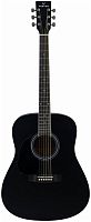 VESTON D-45 SP/BKS -акустическая гитара, дредноут, черная, матовая