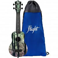 FLIGHT ULTRA S-40 Deep Forest укулеле сопрано,серия Ultra,поликарбонат армированный.Рисунок.Рюкзак