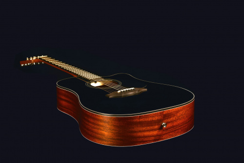 KEPMA EDCE K10 Black Matt трансакустическая гитара, цвет черный, в комплекте 3м кабель фото 5
