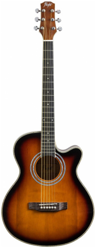 FLIGHT F-230C SB фолк гитара с мет. струнами, цвет SunBurst, 39', с вырезом