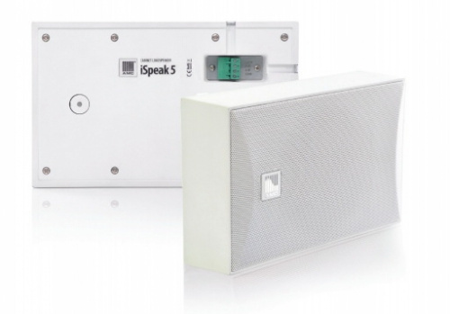 AMC iSpeak 5 White (RAL9016) Громкоговоритель настенный, 6Вт/100В, 70-18 000Гц, Цвет: Белый, Вес: 1,2кг.