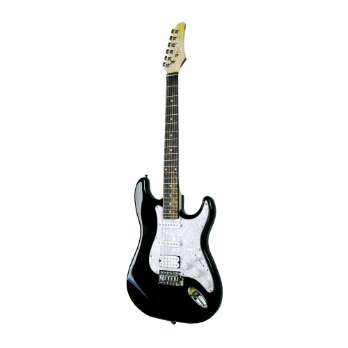 REDHILL STM200/BK эл.гитара, Stratocaster, 1V/2T/3P, S-S-H, тополь/клен, цвет черный фото 2
