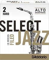 D'ADDARIO WOODWINDS RSF10ASX2H Select Jazz Filed Alto Saxophone Reeds, 2H, 10 BX трости для альт саксофона, размер 2, жесткие, 1