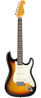 SX SST62+/3TS Электрогитара, stratocaster, корпус: ольха, гриф: клён, накладка: палисандр, 21 лад, регуляторы: 2 тон, 1 громкость, 5-позиционный перек