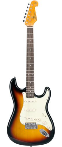 SX SST62+/3TS Электрогитара, stratocaster, корпус: ольха, гриф: клён, накладка: палисандр, 21 лад, регуляторы: 2 тон, 1 громкость, 5-позиционный перек