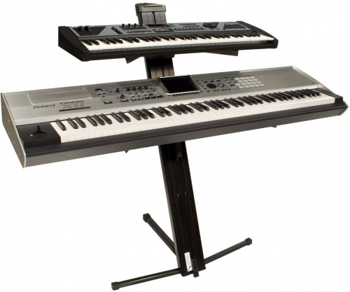 Ultimate AX-48 Pro (Black) клавишная стойка APEX-серии на 2 инструмента, черная фото 10