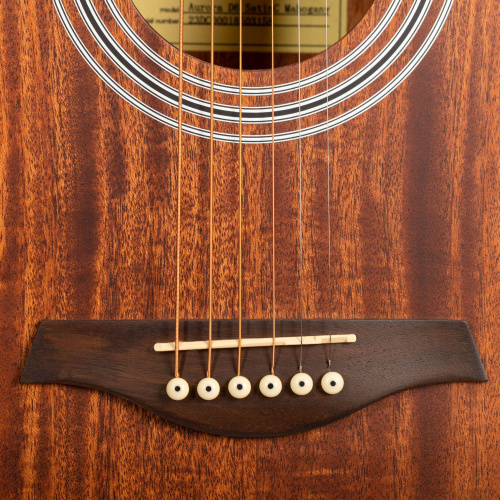 ROCKDALE Aurora D6 Satin C All-Mahogany акустическая гитара дредноут с вырезом, цвет натуральный, са фото 6
