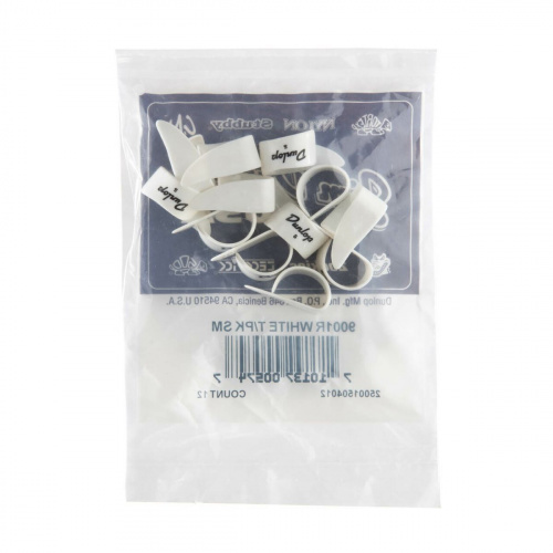 DUNLOP 9001R White Plastic Thumbpicks Small упаковка медиаторов когтей (12шт.)