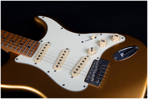 JET JS-300 GD электрогитара, Stratocaster, корпус липа, 22 лада, SSS, tremolo, цвет GD фото 12
