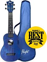 Flight TUS 35 DB укулеле сопрано, пластик, цвет темно-синий, с чехлом