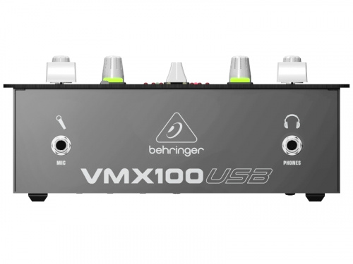 Behringer VMX100USB DJ-микшер со счетчиком темпа и USB аудиоинтерфейсом, 2 канала, фейдеры и кроссфейдер VCA, ПО для записи, редактирования и реставра фото 3