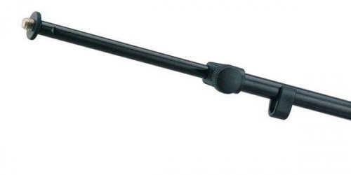 K&M 25950-300-55 низкая микрофонная стойка-журавль для бас-бочки, металлические узлы, высота 280 мм, длина журавля 425-725 мм, цвет черный фото 3