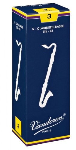 Vandoren Traditional 3.5 5-pack (CR1235) трости для бас-кларнета №3.5, 5 шт.