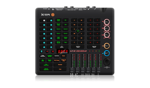 iCON Live Console Мобильная студия для онлайн стримов, автономное устройство с DSP-обработкой, USB аудио интерфейс, XLR/1/4" TS Jack микрофонные входы
