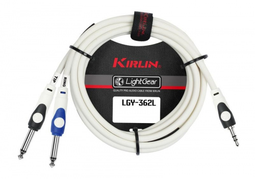 Kirlin LGY-362L 1M WH кабель Y-образный 1 м Разъемы: 3.5 мм стерео миниджек 2 x 1/4" моно джек,