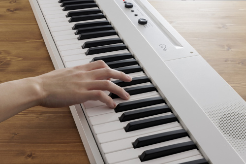 KORG L1 PW цифровое пианино Liano, 88 клавиш, цвет жемчужно-белый. Пюпитр и педаль в комплекте фото 2