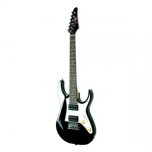 REDHILL STM100/BK эл. гитара уменьш., Superstrat, 600мм, H+H, 1V/1T/5P, тополь+клен, цвет черный фото 2