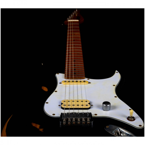 JET JS-800 Relic BK электрогитара, Stratocaster, корпус липа, HS, цвет Relic BK фото 5