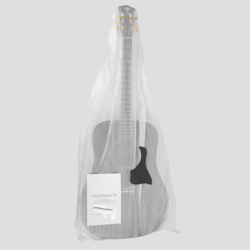 ROCKDALE Aurora D7 BK Satin Акустическая гитара Форма корпуса Dreadnought. Цвет черный. Сатиновое покрытие. Верхняя дека из ели. Нижняя дека и обечайк фото 9