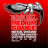 Ernie Ball 2204 струны для эл.гитары Nickel Wound Medium (13-17-26-34-46-56)