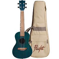 FLIGHT DUC380 TOPAZ укулеле, концерт, махагони, цвет синий, чехол в комплекте