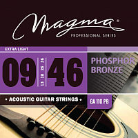 Magma Strings GA110PB Струны для акустической гитары Серия: Phosphor Bronze Калибр: 9-13-18-26-3