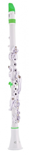 NUVO Clarineo (White/Green) кларнет, строй С (до) (диапазон более трех октав), материал АБС-пластик, цвет белый/зеленый фото 2