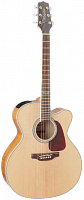 TAKAMINE G70 SERIES GJ72CE-NAT электроакустическая гитара типа Jumbo, цвет натуральный, топ - массив ели, нижняя дека и обечайка - огненный клен, гриф