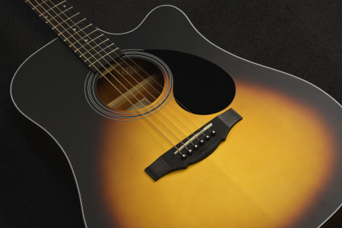 KEPMA EDCE Sunburst электроакустическая гитара, цвет санберст, в комплекте 3м кабель фото 4