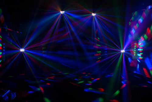 CHAUVET-DJ Mini Kinta LED IRC светодиодный многолучевой эффект. 4 ультраярких 3Вт светодиодов (1R+1G+1B+1W), угол раскрытия 114град, DMX 4 канала, ИК- фото 3