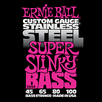 Ernie Ball 2844 струны для бас-гитары Stainless Steel Bass Super Slinky (45-65-80-100)