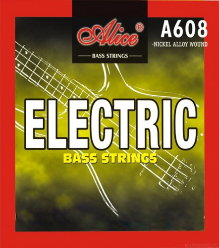 ALICE A608 (4)-M струны для бас гитары 4-х струнной, .045 .065 .085 .105, никелированные со стальным