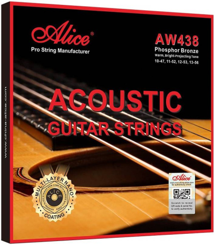 ALICE AW438-M Струны для акустической гитары, натяжение Medium, золотой
